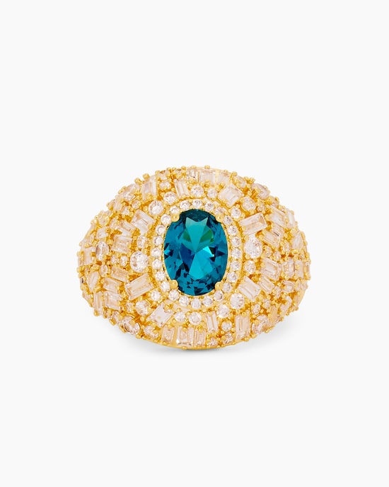 Produktabbildung für Ring mit Nano-Paraiba und Zirkonia