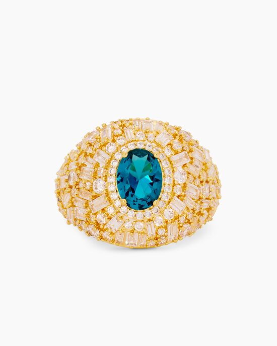 Produktabbildung für Ring mit Nano-Paraiba und Zirkonia