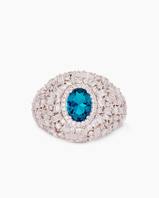 Produktabbildung für Ring mit Nano-Paraiba und Zirkonia