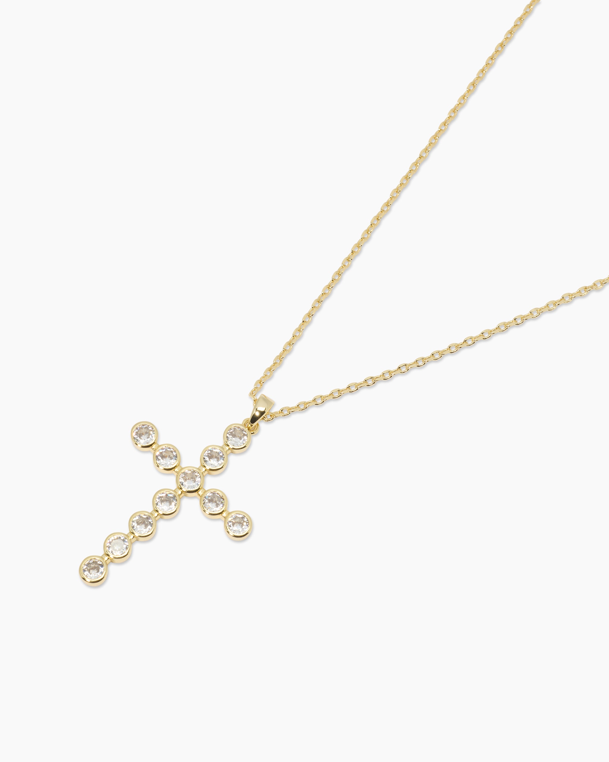Produktabbildung für Kreuz-Anhänger mit Kette und Zirkonia