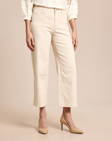 Produktabbildung für Hose mit weitem Bein und Stickerei