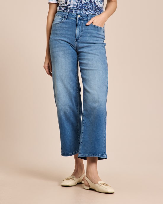 Produktabbildung für Hose mit weitem Bein und Stickerei