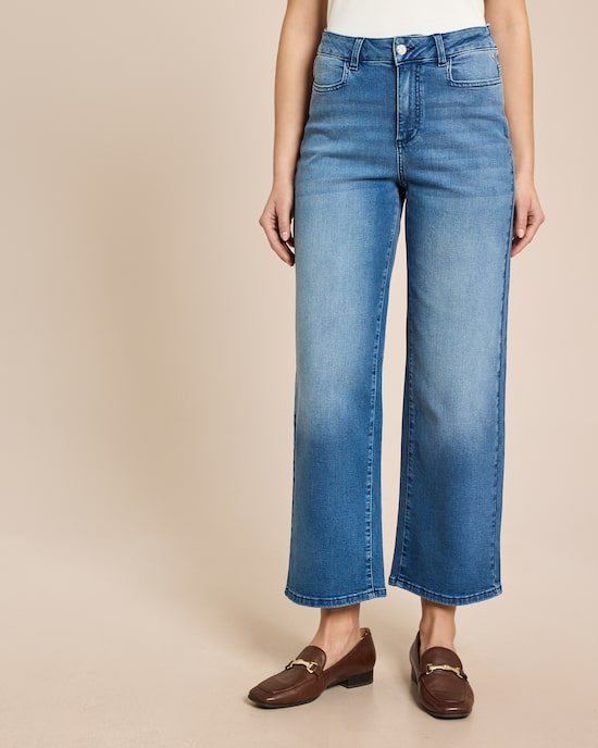 Produktabbildung für Hose mit weitem Bein und Stickerei