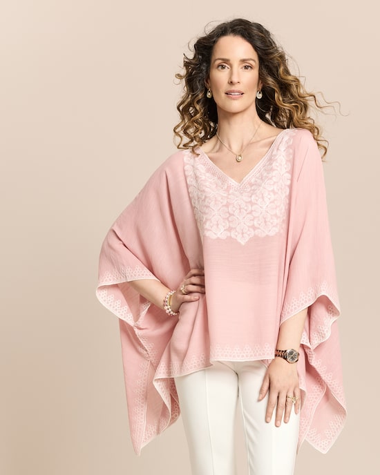 Produktabbildung für Poncho mit Stickerei