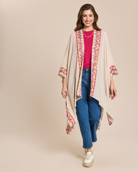 Produktabbildung für Poncho mit Stickerei