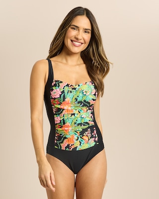 Produktabbildung 1 für Badeanzug Blumen-Paisleydruck