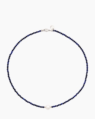 Produktabbildung 1 für Collier mit Lapislazuli und Süßwasserperle