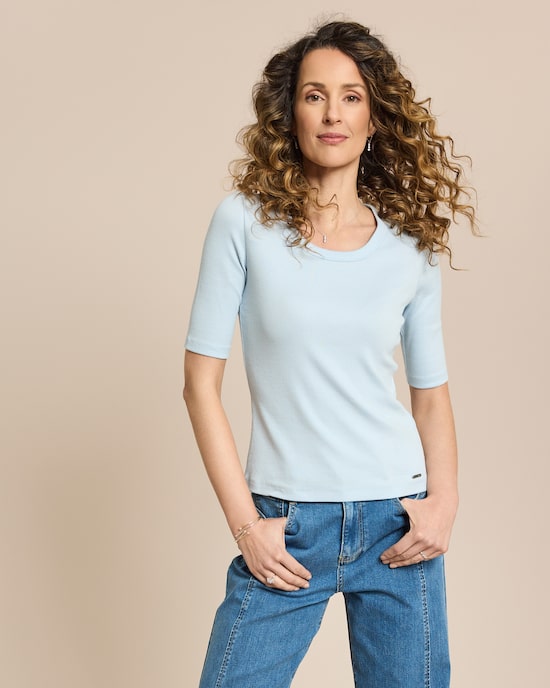 Produktabbildung für Ripp-Shirt Rundhalsausschnitt