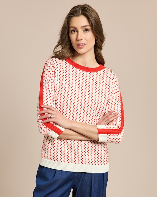 Produktabbildung für Pullover in Jacquard-Strickmuster