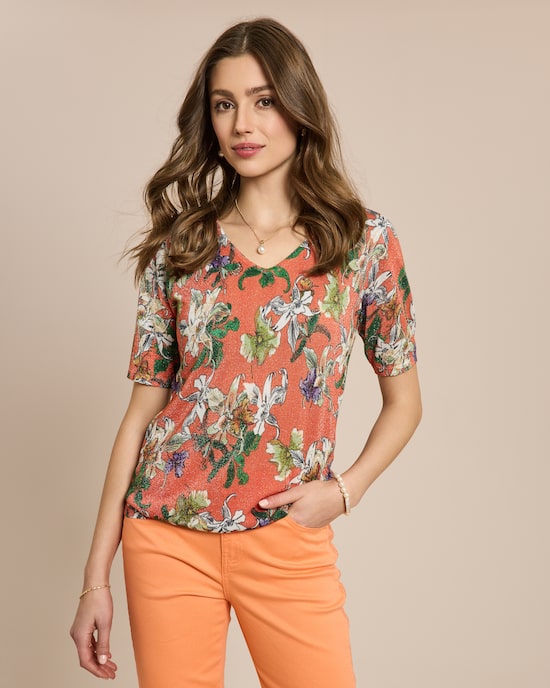 Produktabbildung für Pullover mit floralem Print