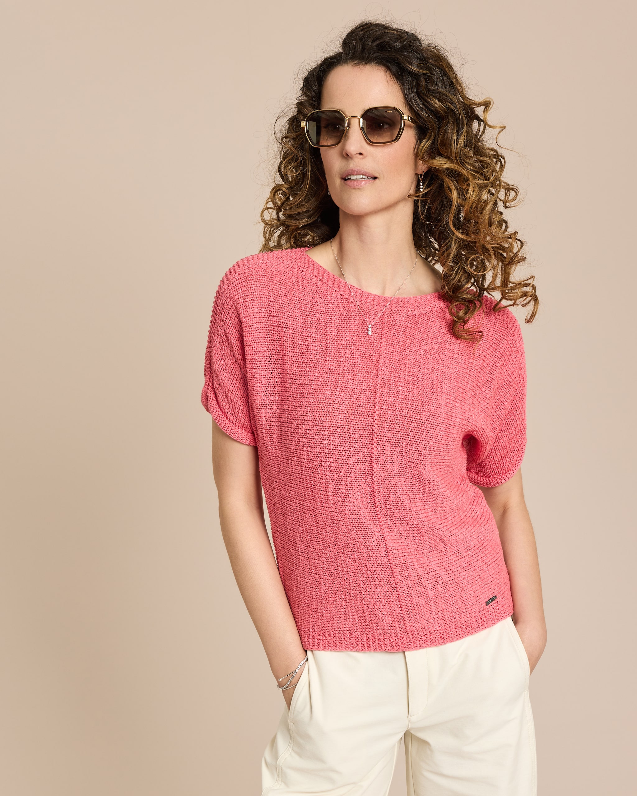 Produktabbildung für Bändchengarn-Pullover kurzarm