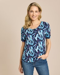 Produktabbildung für Shirt mit floralem Animal Druck