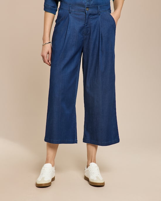 Produktabbildung für Stretch-Culotte in Denim-Optik