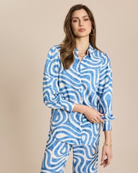 Produktabbildung für Langarm Bluse mit Allover-Muster