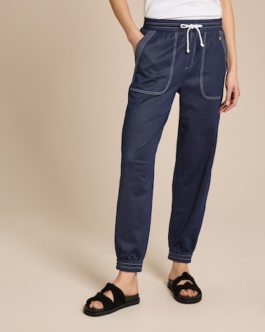 Produktabbildung für Jerseyhose mit Gummibund am Saum