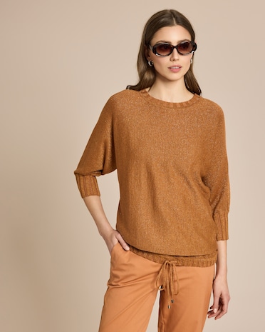Produktabbildung für Pullover mit metallic Garn