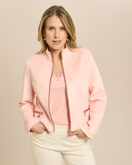 Produktabbildung für Jacke in Velourleder-Optik