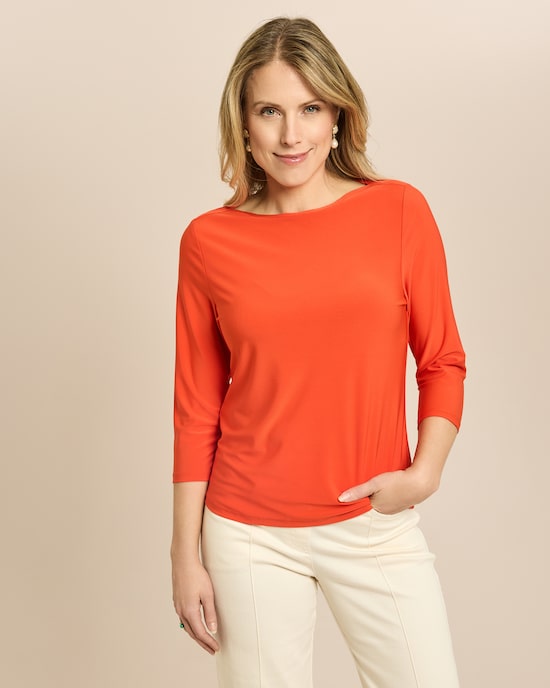 Produktabbildung für Shirt mit U-Bootausschnitt