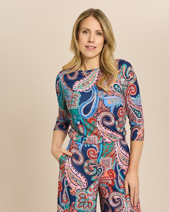 Produktabbildung für Shirt mit U-Bootausschnitt