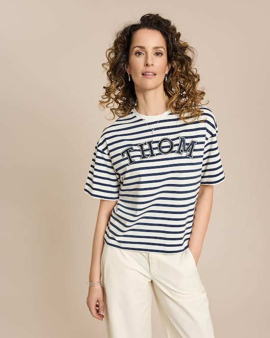 Produktabbildung für Boxy Shirt mit Logostickerei