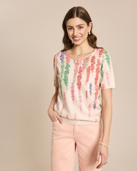 Produktabbildung für Strickshirt mit Blütenregen