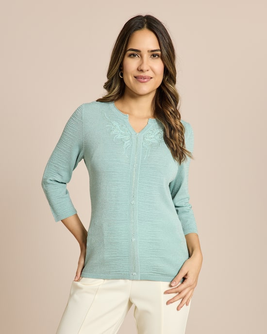 Produktabbildung für Glow Pullover in Strickjacken-Optik