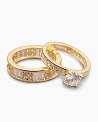 Produktabbildung für Ring-Set mit Zirkonia, 2tlg.