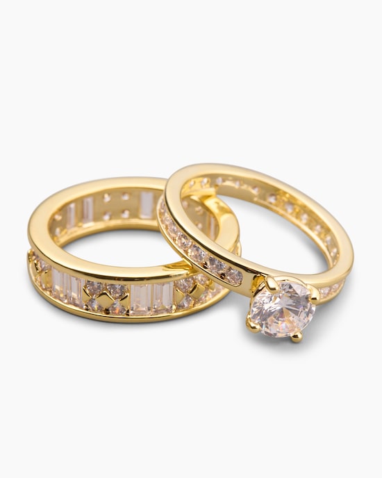 Produktabbildung für Ring-Set mit Zirkonia, 2tlg.