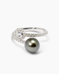 Produktabbildung für Ring mit Tahitiperle und Zirkonen