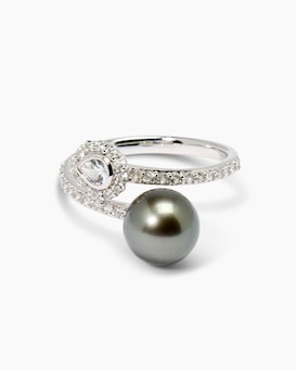 Produktabbildung für Ring mit Tahitiperle und Zirkonen