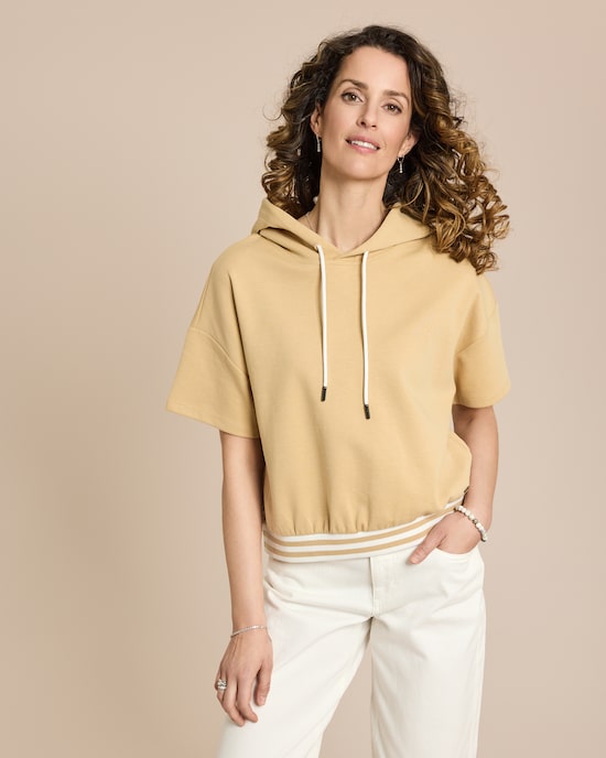 Produktabbildung für Pullover mit Kapuze kurzärmlig