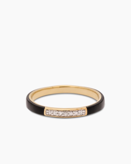 Produktabbildung für Diamantring mit Keramik 0,05 ct