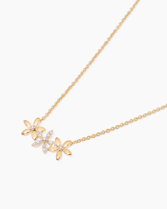 Produktabbildung für Diamant-Collier mit Blütendesign