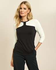 Produktabbildung für Viskose-Shirt im Colorblock
