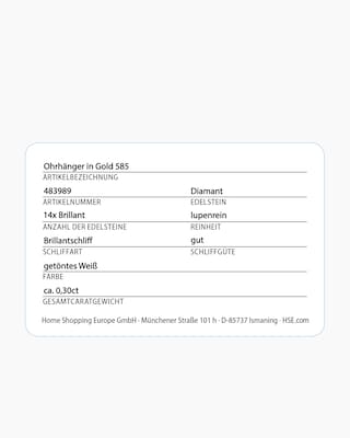 Produktabbildung 3 für Brillant-Ohrhänger 0,30 ct