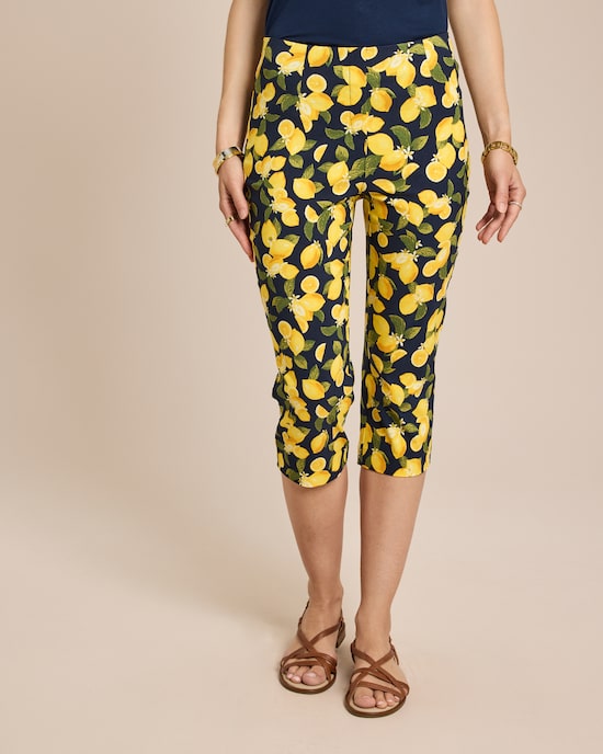Produktabbildung für Capri Schlupfhose mit Zitronen-Druck