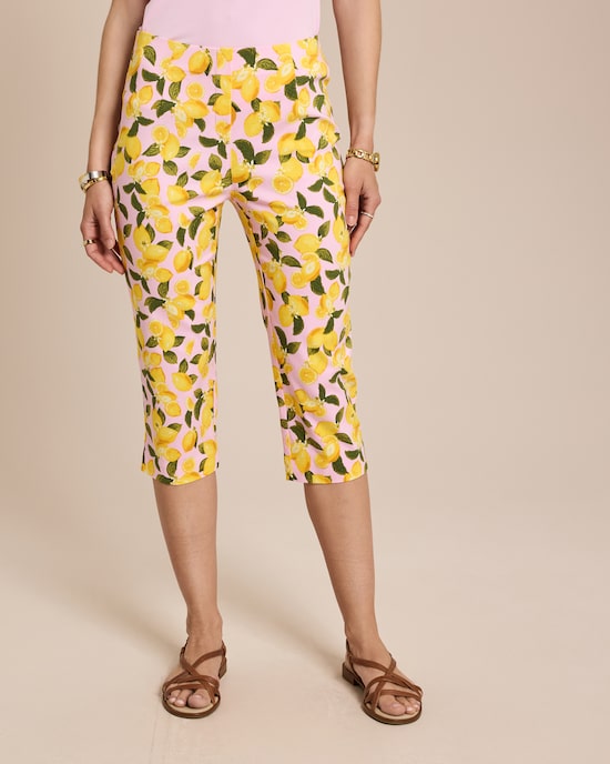 Produktabbildung für Capri Schlupfhose mit Zitronen-Druck