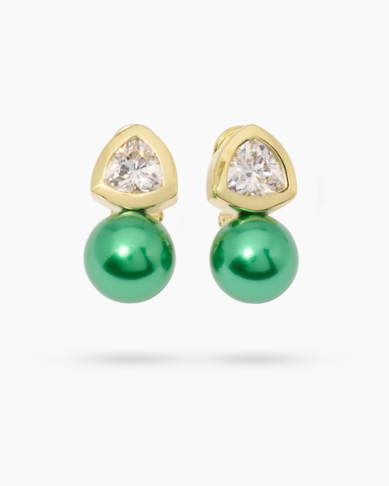 Produktabbildung für Ohrclipstecker mit MK-Perle 12 mm & Zirkonia