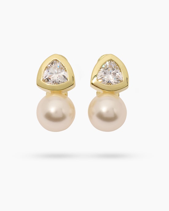 Produktabbildung für Ohrclipstecker mit MK-Perle 12 mm & Zirkonia