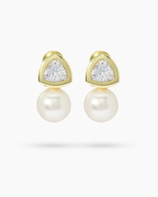 Produktabbildung für Ohrclipstecker mit MK-Perle 12 mm & Zirkonia