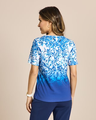 Produktabbildung 4 für Shirt mit Ornamentdruck mit Strass