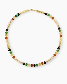 Produktabbildung für Collier mit Bernstein & Hämatit