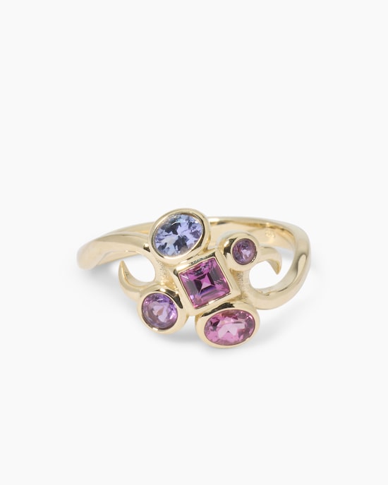Produktabbildung für Ring mit Amethyst, Rhodolith & Tansanit