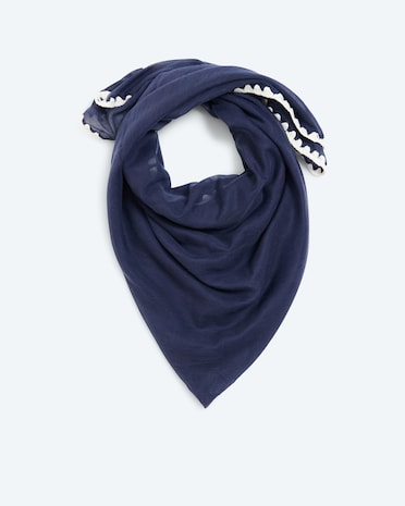 Produktabbildung für Tuch mit Saum Stickerei