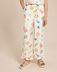 Produktabbildung für Wide Leg Hose mit maritimem Print