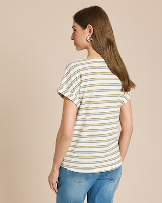 Produktabbildung 3 für Streifen Kurzarm Shirt mit Glanzgarn