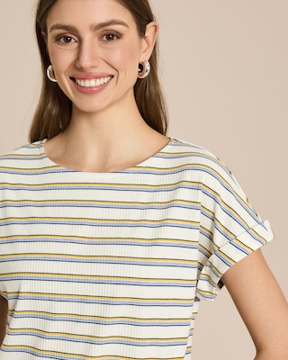 Produktabbildung 4 für Streifen Kurzarm Shirt mit Glanzgarn