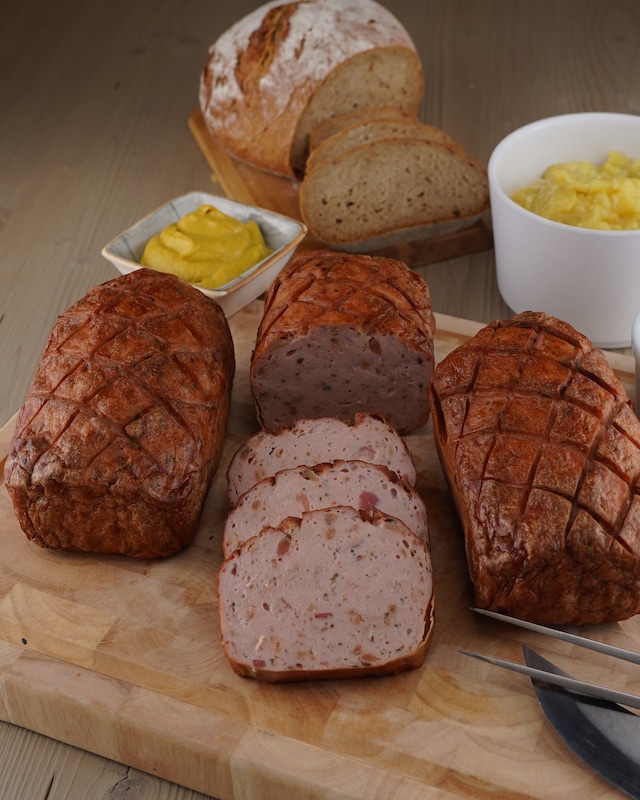 Fleischkäse Jäger Art, 3x 450 g