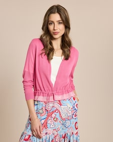 Produktabbildung für Bolero Strickjacke mit Mesheinsätzen