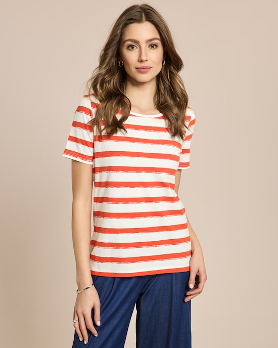 Produktabbildung für Shirt mit Ladydruck oder Streifendruck